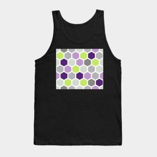 Grape and Lime Honeycomb Pattern Tank Top
